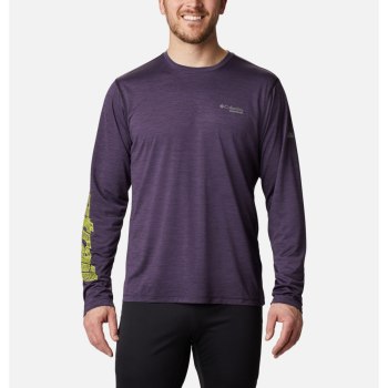 Pánské Mikiny Columbia Trinity Trail II Long Sleeve Fialové XOWILU923